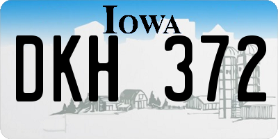 IA license plate DKH372
