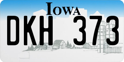 IA license plate DKH373