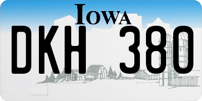 IA license plate DKH380