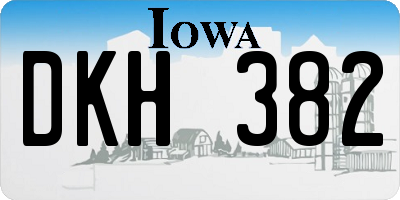 IA license plate DKH382