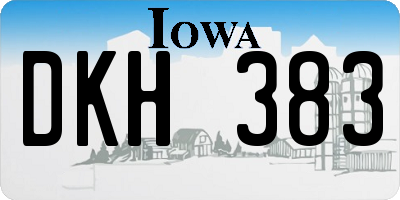 IA license plate DKH383