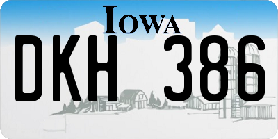 IA license plate DKH386
