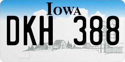 IA license plate DKH388