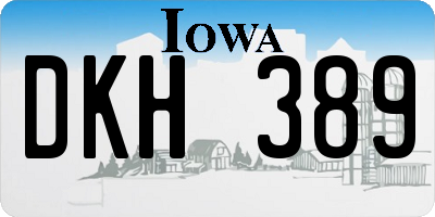 IA license plate DKH389