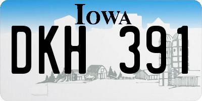 IA license plate DKH391