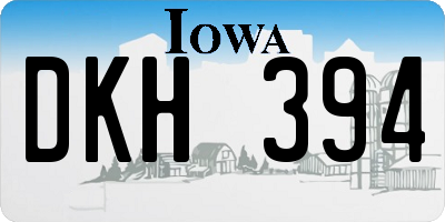 IA license plate DKH394