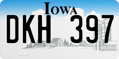 IA license plate DKH397