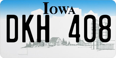 IA license plate DKH408