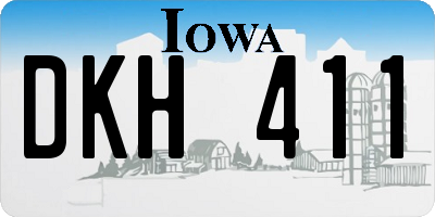 IA license plate DKH411