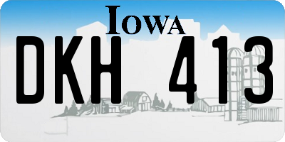IA license plate DKH413