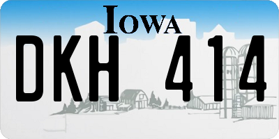 IA license plate DKH414