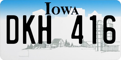IA license plate DKH416