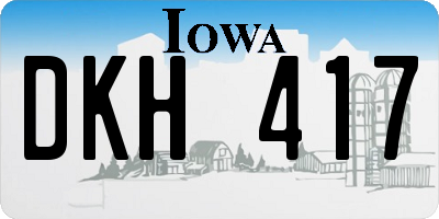 IA license plate DKH417