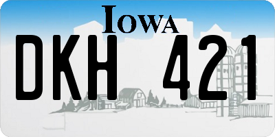 IA license plate DKH421