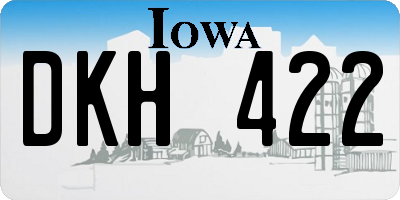IA license plate DKH422