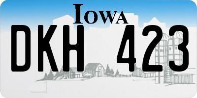 IA license plate DKH423