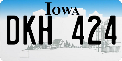 IA license plate DKH424
