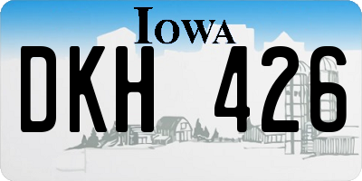 IA license plate DKH426
