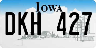 IA license plate DKH427