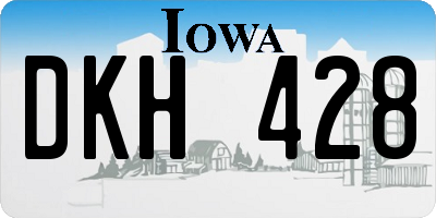 IA license plate DKH428