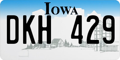 IA license plate DKH429