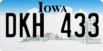 IA license plate DKH433