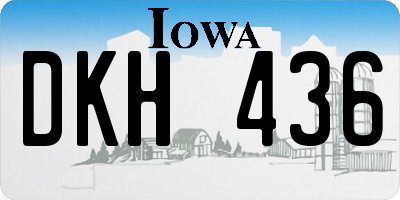 IA license plate DKH436