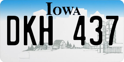 IA license plate DKH437