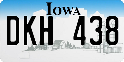 IA license plate DKH438