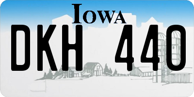 IA license plate DKH440