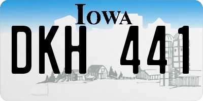 IA license plate DKH441