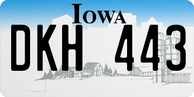IA license plate DKH443