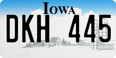 IA license plate DKH445