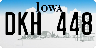 IA license plate DKH448