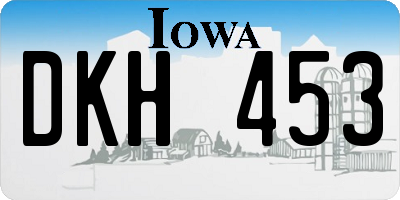 IA license plate DKH453