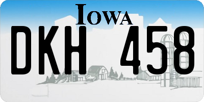 IA license plate DKH458
