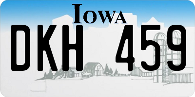 IA license plate DKH459