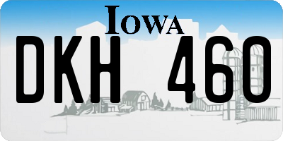 IA license plate DKH460
