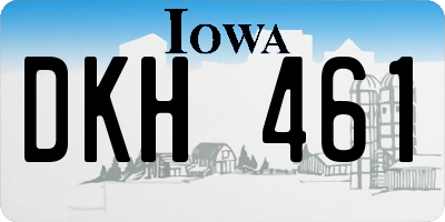 IA license plate DKH461
