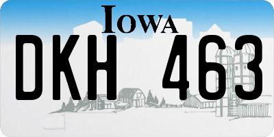 IA license plate DKH463