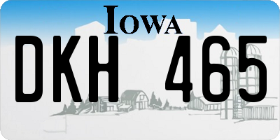 IA license plate DKH465