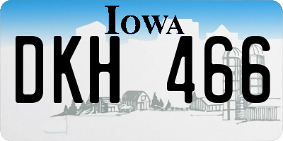 IA license plate DKH466