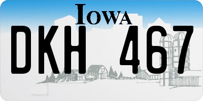 IA license plate DKH467