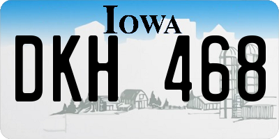 IA license plate DKH468
