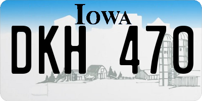 IA license plate DKH470