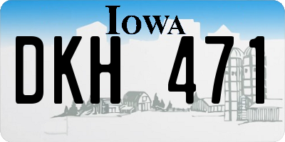 IA license plate DKH471