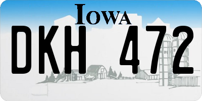 IA license plate DKH472