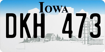 IA license plate DKH473