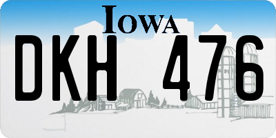 IA license plate DKH476