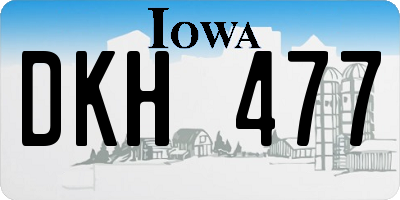 IA license plate DKH477